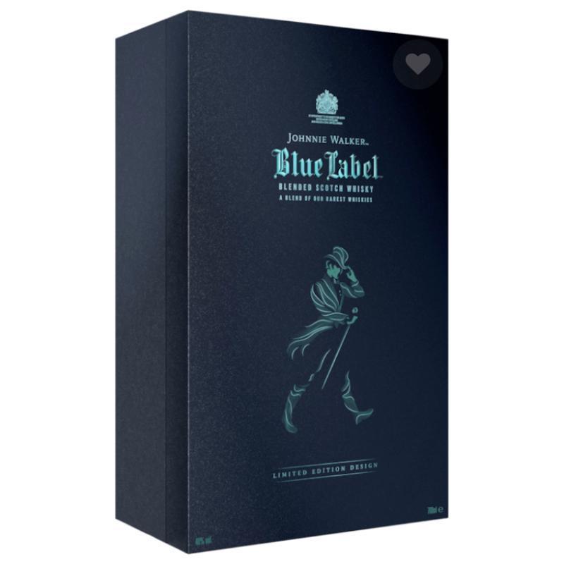 Johnnie Walker Blue Label Limited Edition Design Gift Set With Crystal Glasses - Memory Bottles