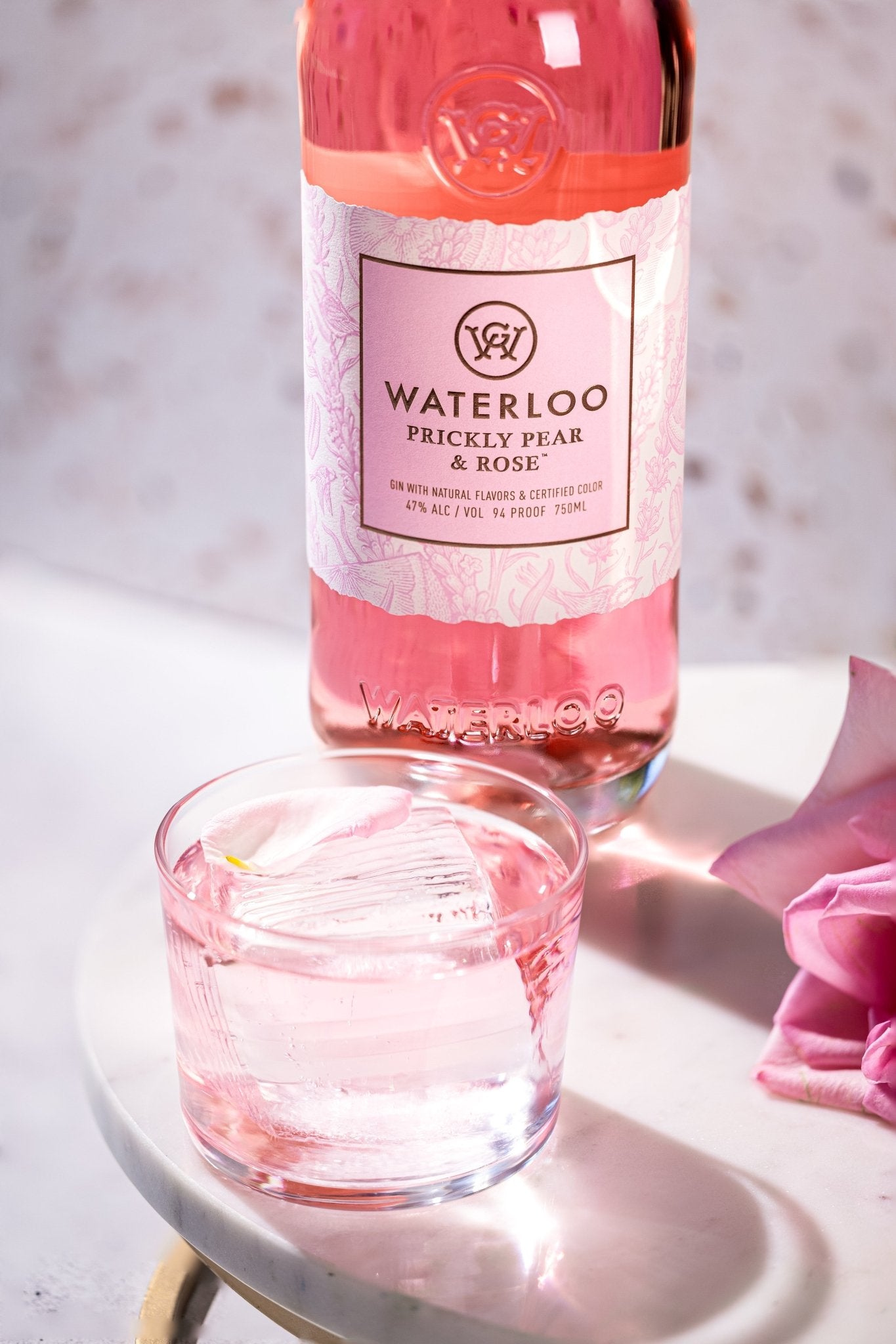 Waterloo Prickly Pear & Rose Gin - Memory Bottles