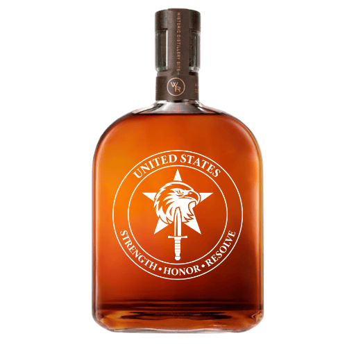 American Resolve – Custom Military Tribute Bourbon Bottle (Woodford Reserve Bottle) - Memory Bottles