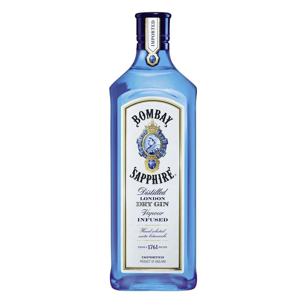 Bombay Sapphire Gin Custom Etched Liquor Bottle - Memory Bottles