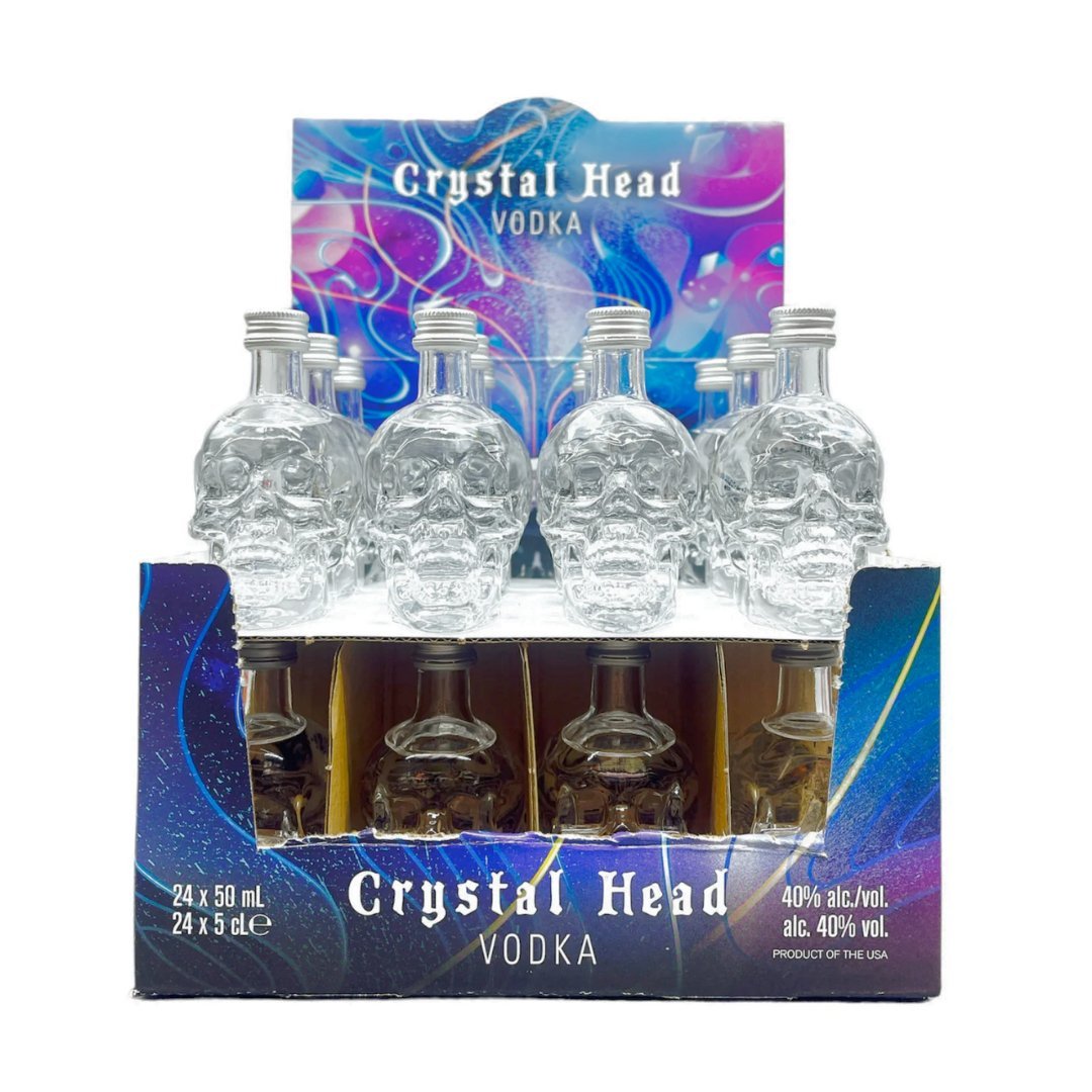 Crystal Head Vodka Mini Shots (50ml x 24 bottles) - Memory Bottles