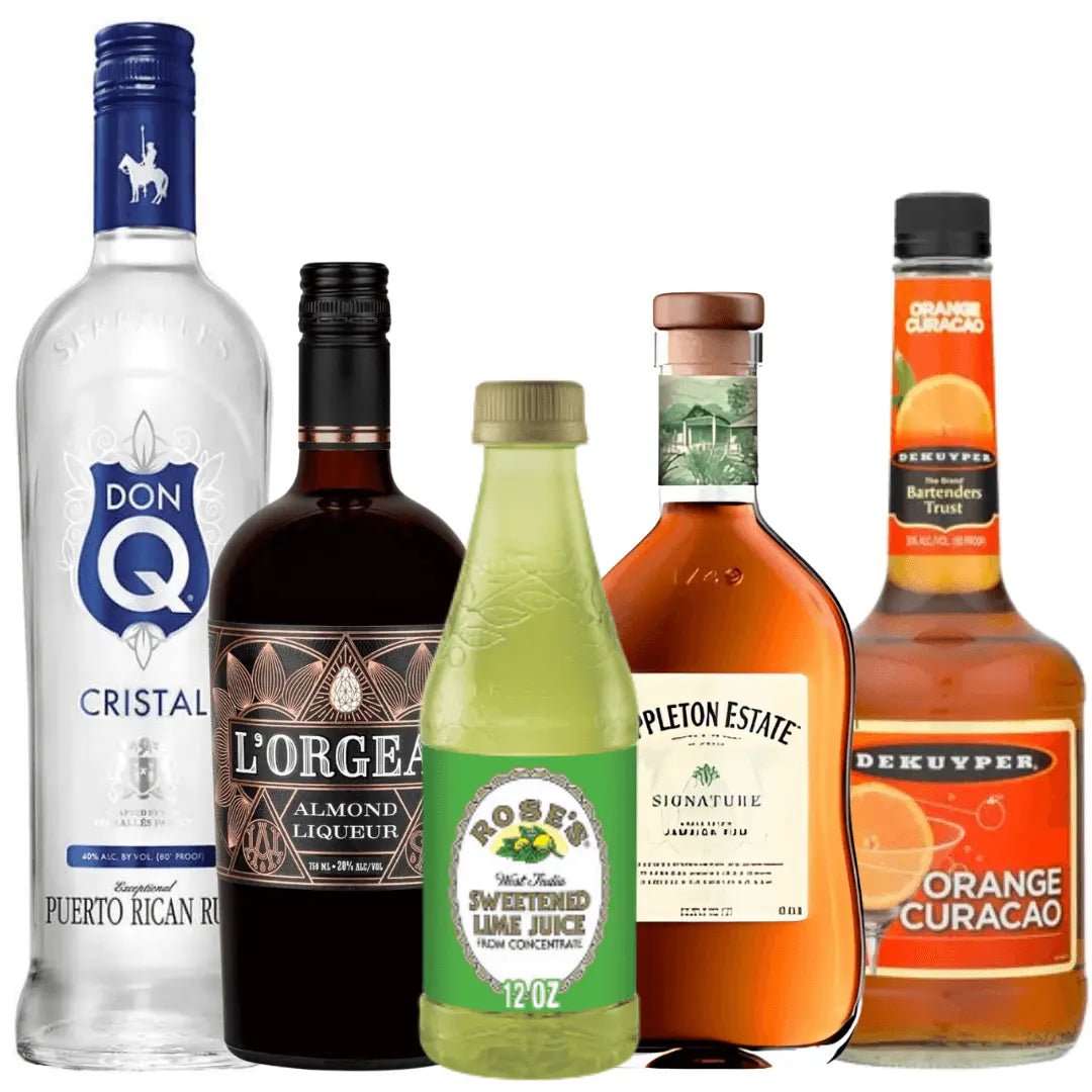 Mai Tai Cocktail Kit: Don Q, De Kuyper, Rose’s, L'Orgeat, Appleton Rum - Memory Bottles