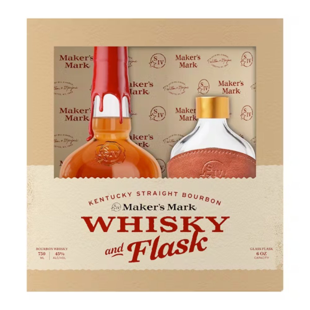 Maker's Mark Whisky and Flask - Memory Bottles