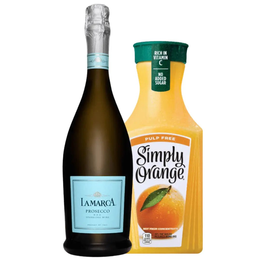 Mimosa Cocktail Kit: La Marca Prosecco & Simply Orange Juice - Memory Bottles