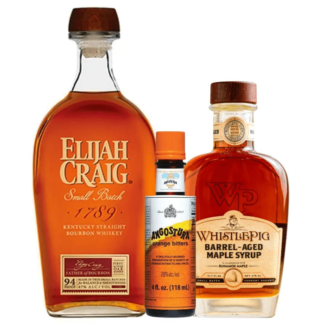 Old Fashioned Bundle – Elijah Craig, WhistlePig & Angostura Bitters - Memory Bottles