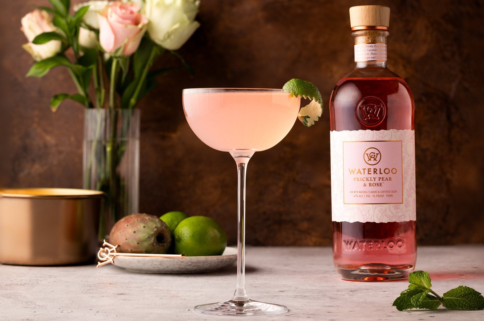 Waterloo Prickly Pear & Rose Gin - Memory Bottles