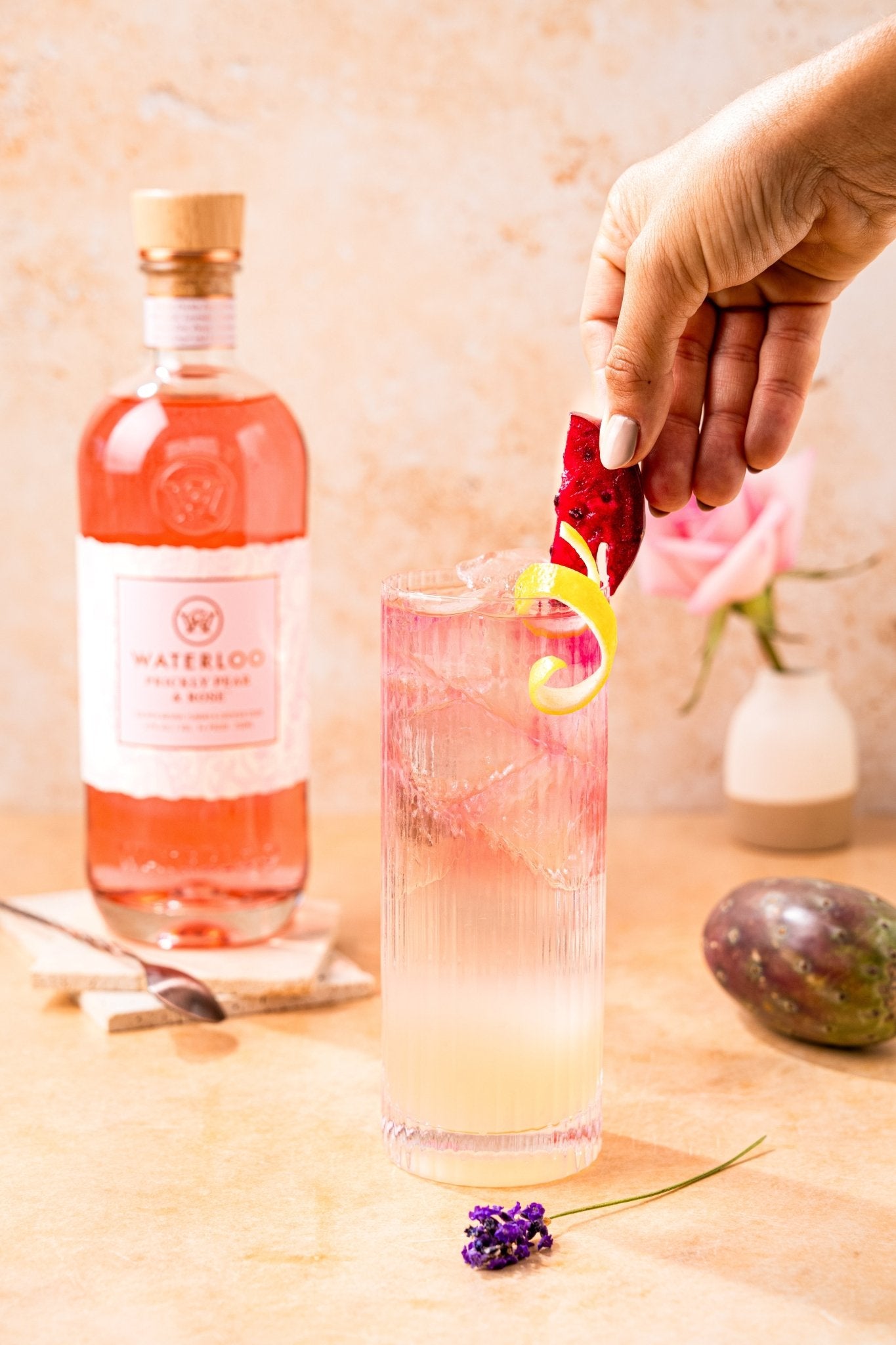 Waterloo Prickly Pear & Rose Gin - Memory Bottles