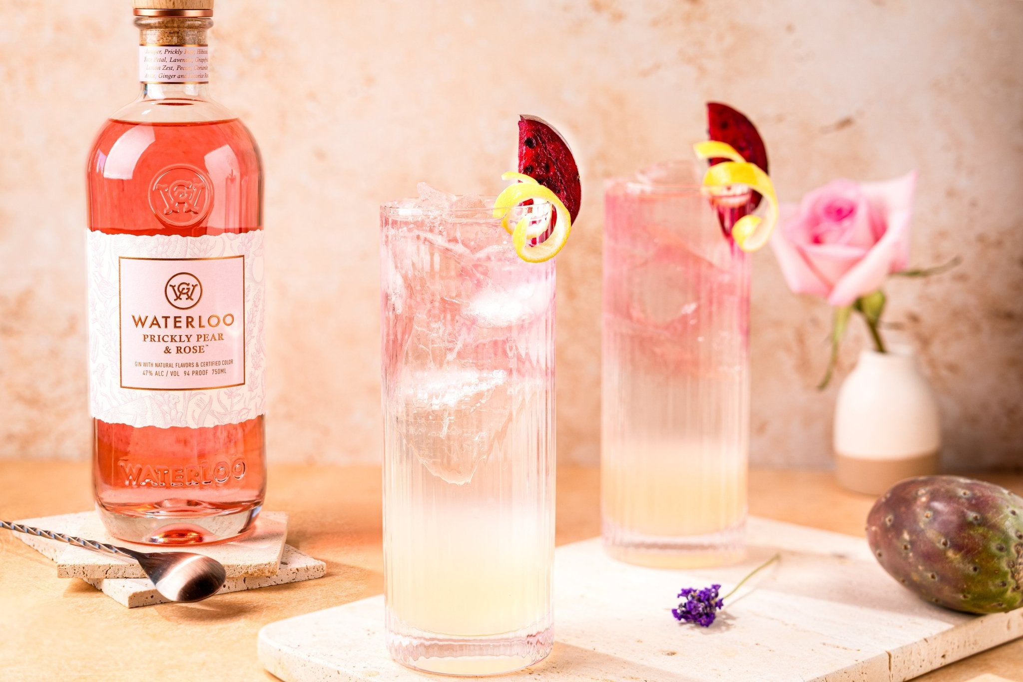 Waterloo Prickly Pear & Rose Gin - Memory Bottles