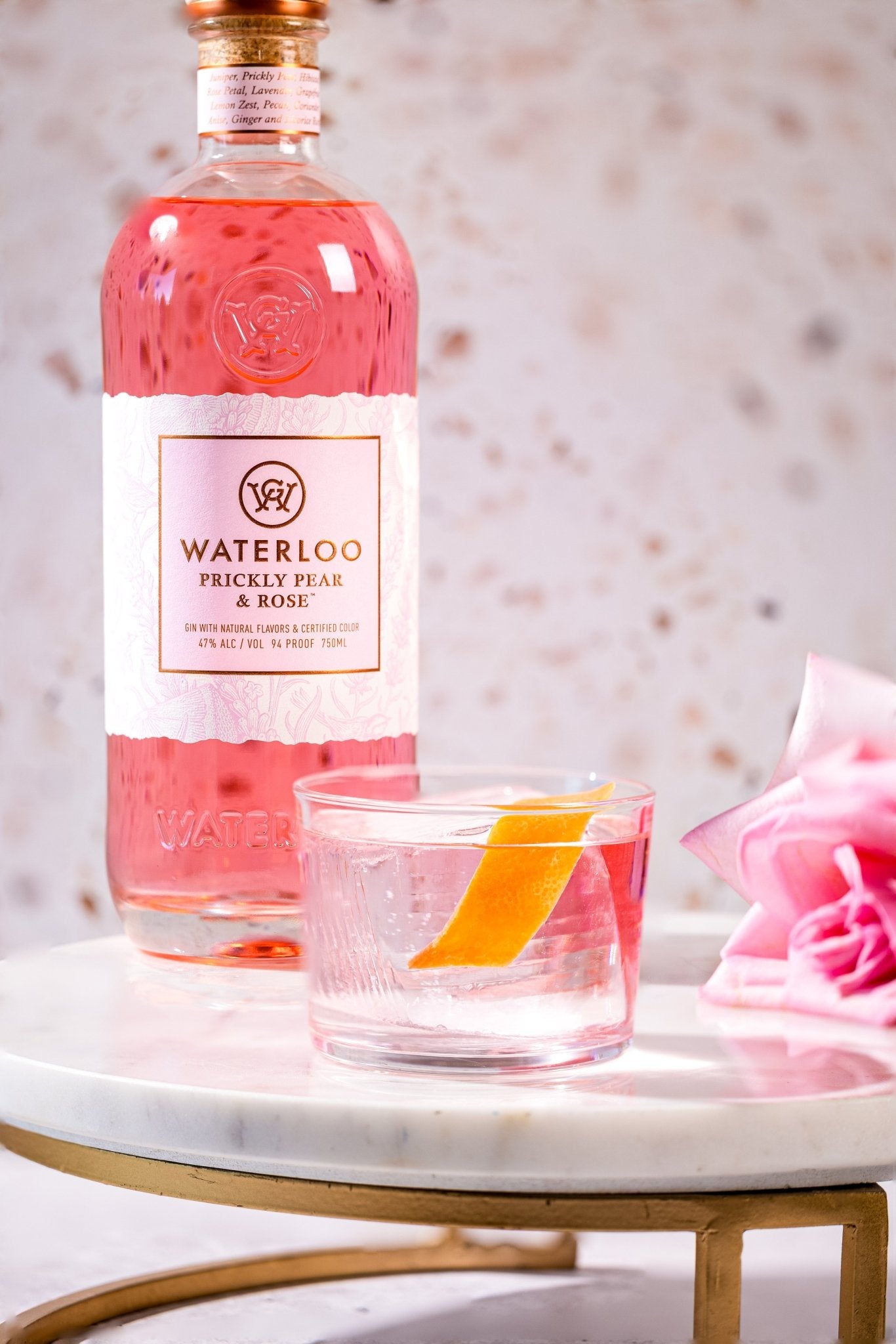 Waterloo Prickly Pear & Rose Gin - Memory Bottles
